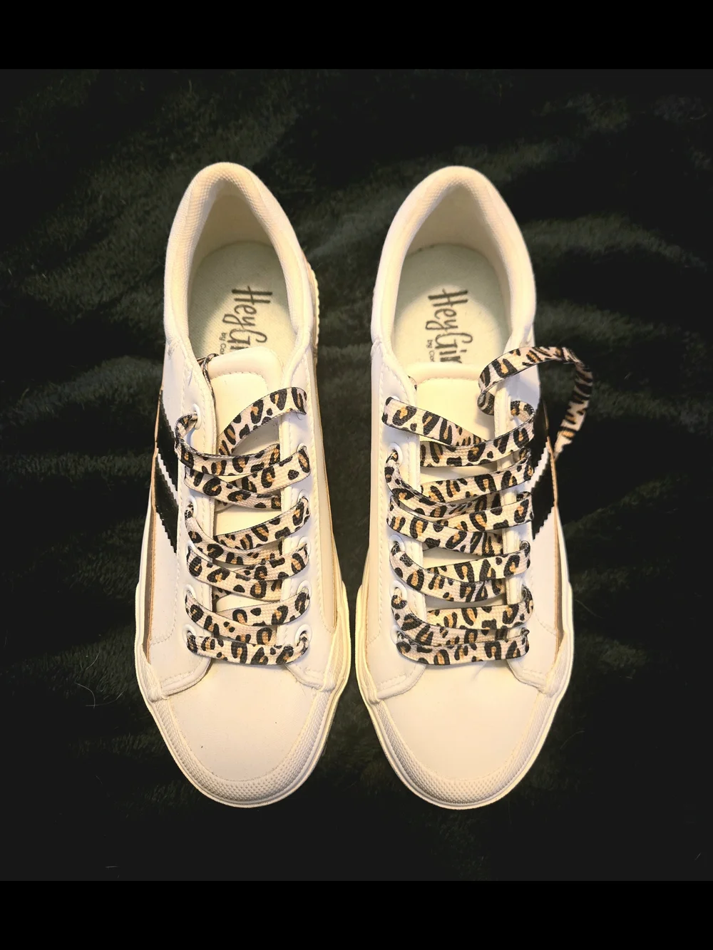 Corky’s “That’s Her” Leopard Lace White Sneakers